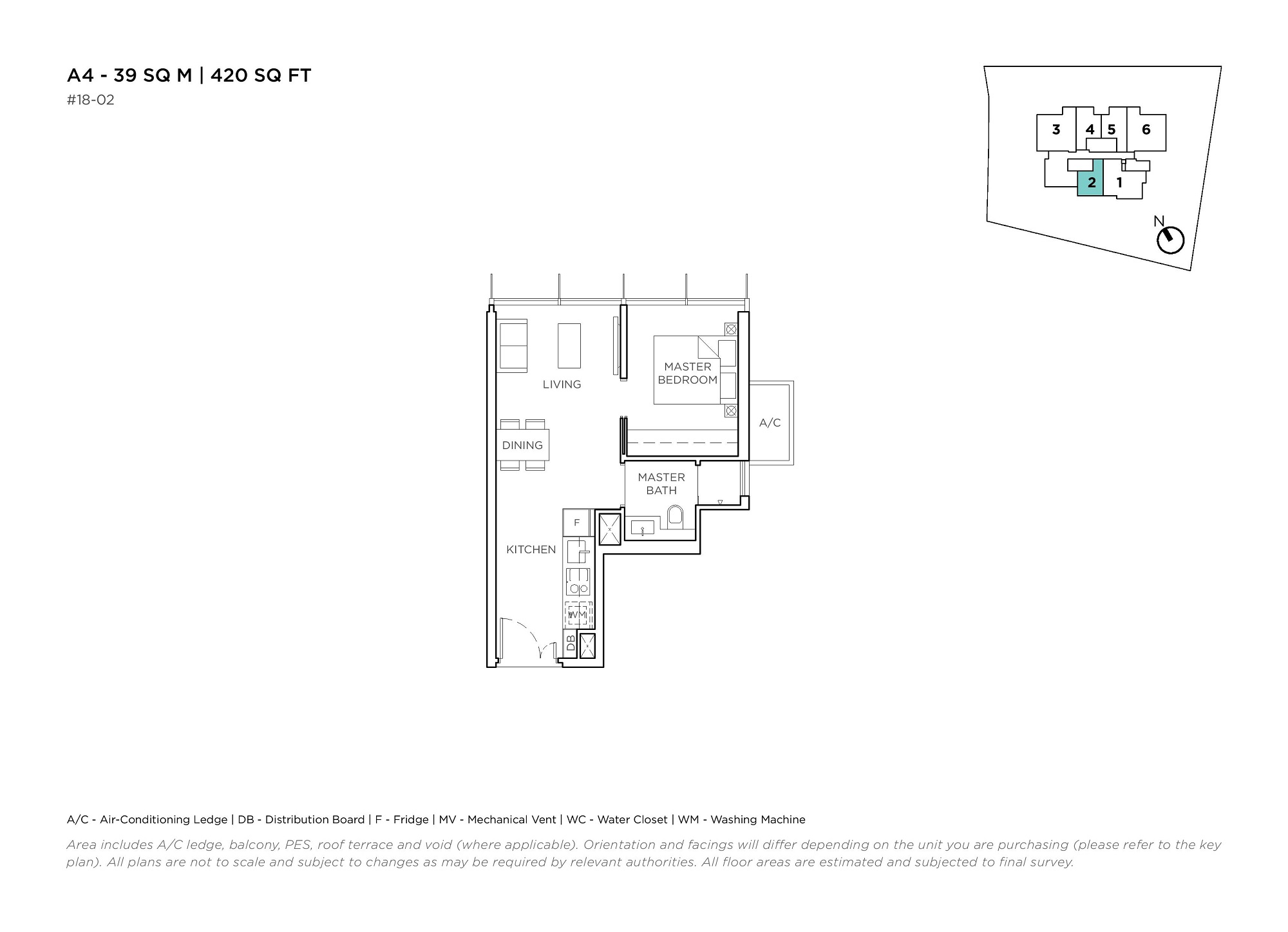 3 Cuscaden 1 Bedroom Floor Plans Type A4