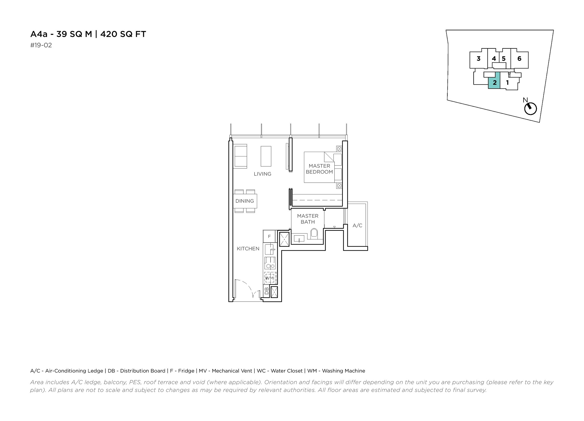 3 Cuscaden 1 Bedroom Floor Plans Type A4a